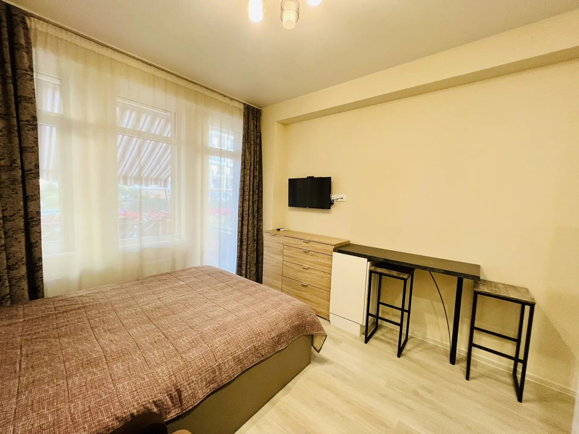 . Квартира в многоквартирном доме Светлая студия у моря с террасой. Дагомыс