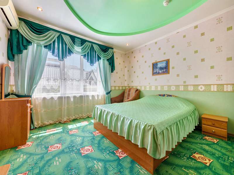Зеленый двухместный номер (Корпус 1). Гостевой дом «Белая лебедь». Голубая бухта
