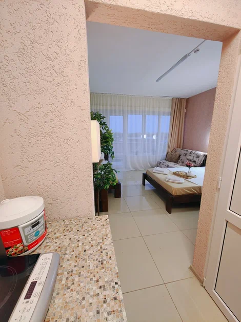 4х местный номер-студия с мини-кухней и видом на море. Парк-отель Благовещенка. Благовещенская