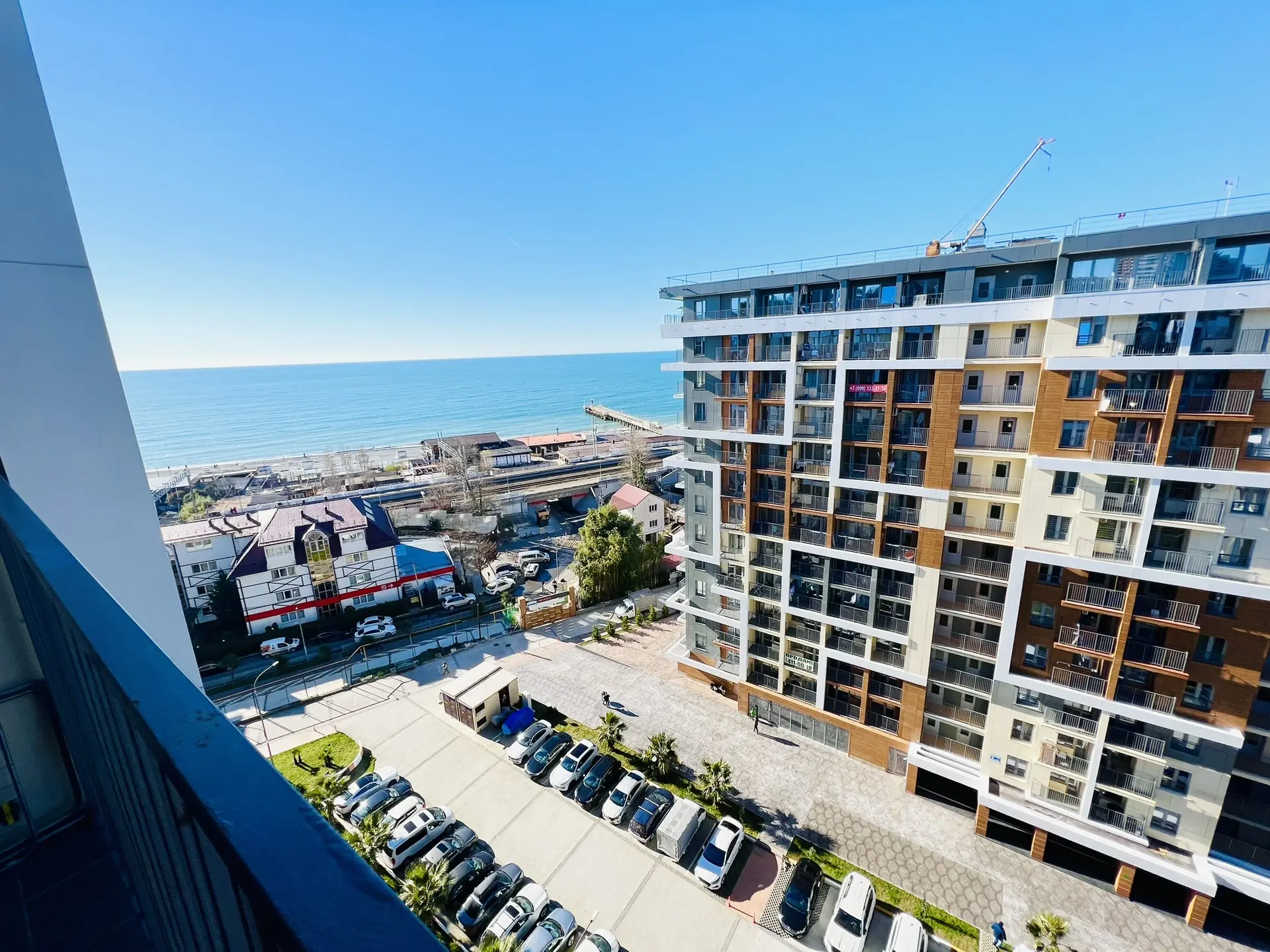 . Квартира в многоквартирном доме Светлая студия с шикарным видом на морской закат. Дагомыс