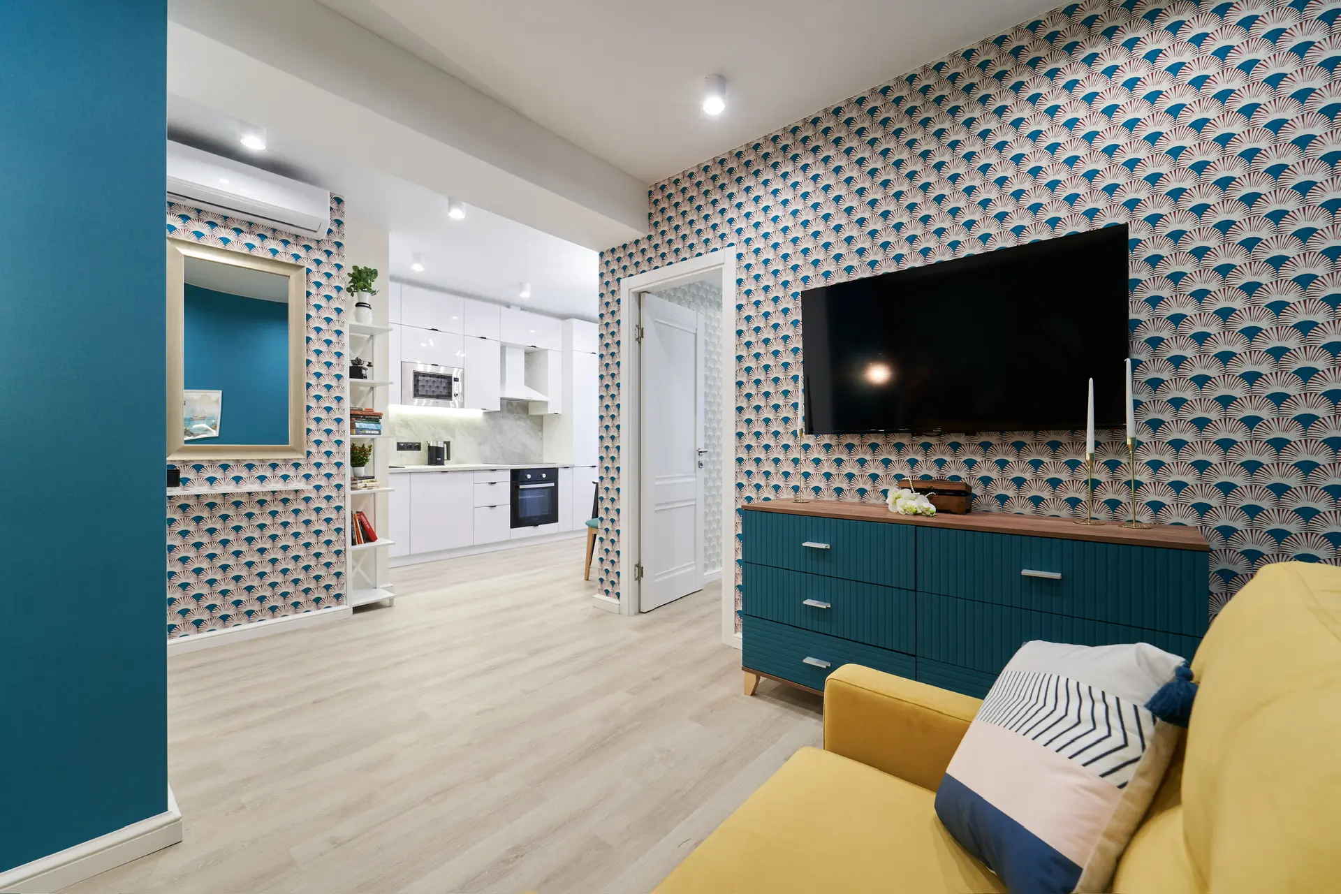 . Квартира в многоквартирном доме Современная квартира у моря с отдельной спальней. Дагомыс