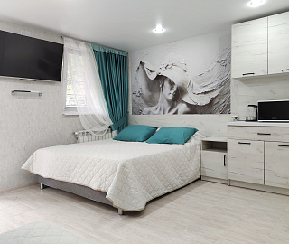 Уютный семейный номер с кухней.. Гостевой дом "Уда-ча".  Уютный семейный номер с кухней.. Гостевой дом "Уда-ча".