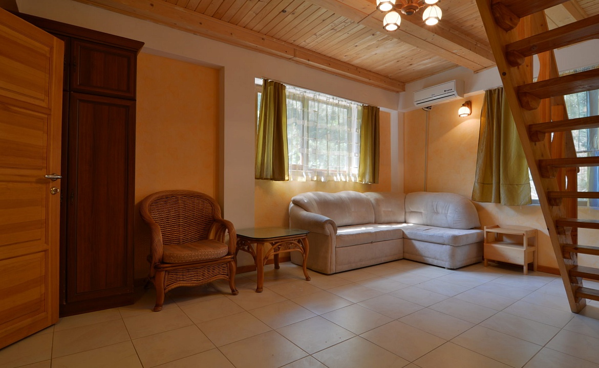 Двухуровневый стандарт с видом на хвойный парк. Отель "Кучук-Ламбат". Бондаренково