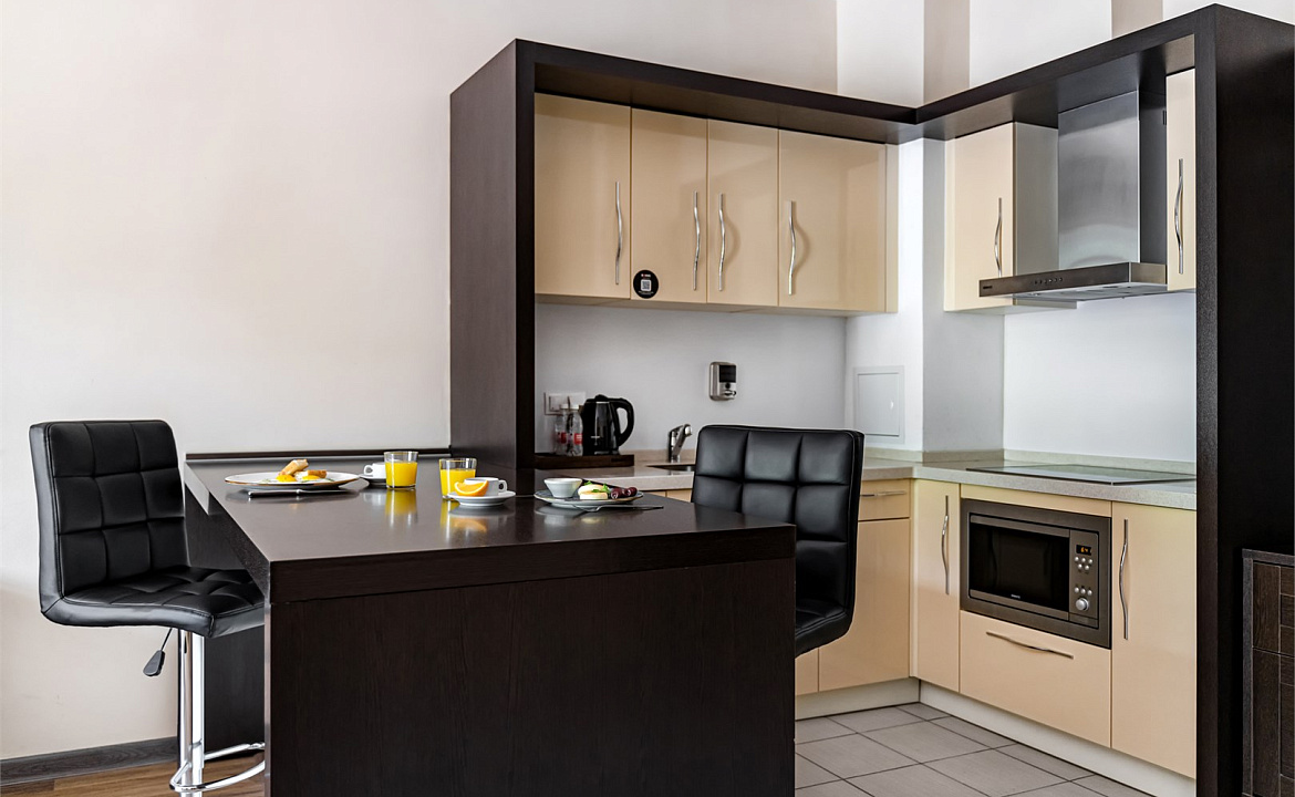 Делюкс апартаменты с 1 спальней. Апарт-отель "Бонус". Красная Поляна