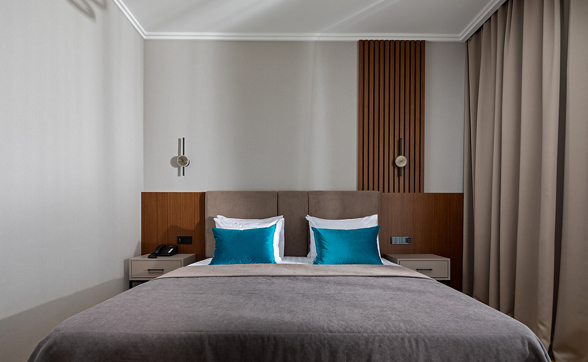 Номер Стандарт 2-местный с видом на море. Отель «Атмосфера»- Геленджик. Геленджик