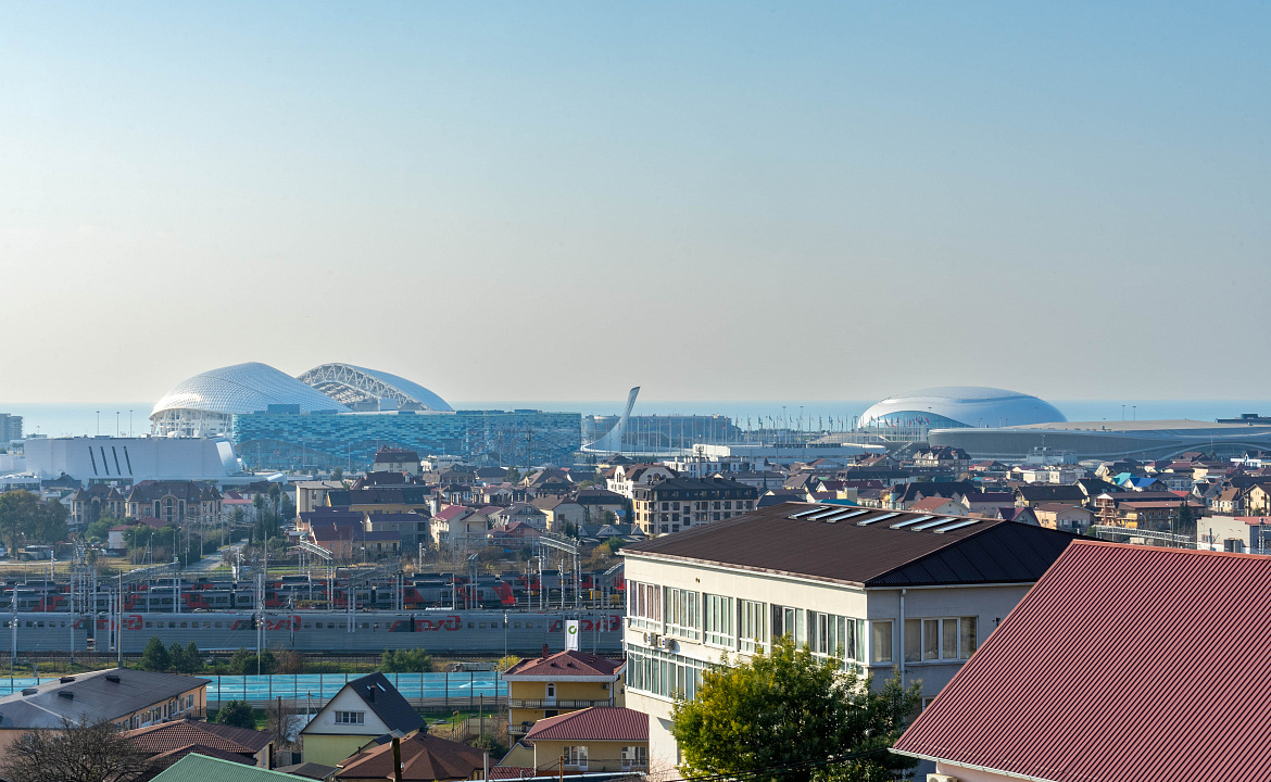 Студия с видом на Олимпийский парк. Апартаменты Deluxe ЖК Санни Хилл. Адлер