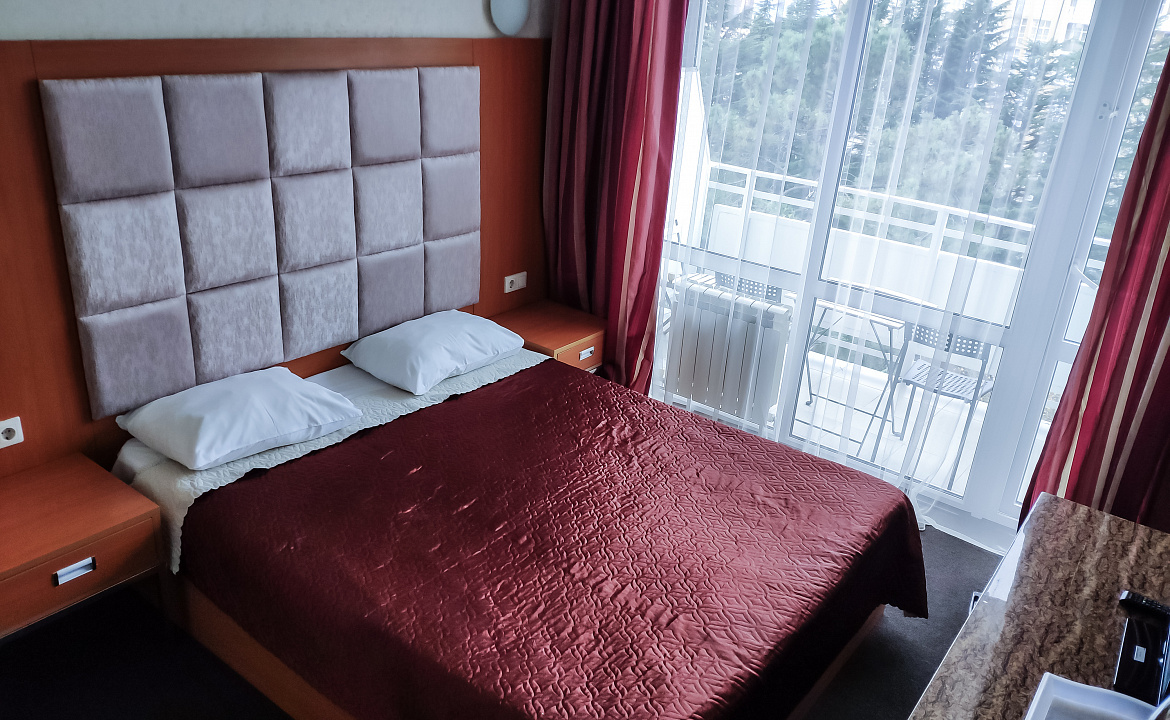 Стандарт с двуспальной кроватью. Отель Апартаменты Волна. Сочи Стандарт с двуспальной кроватью. Отель Апартаменты Волна. Сочи