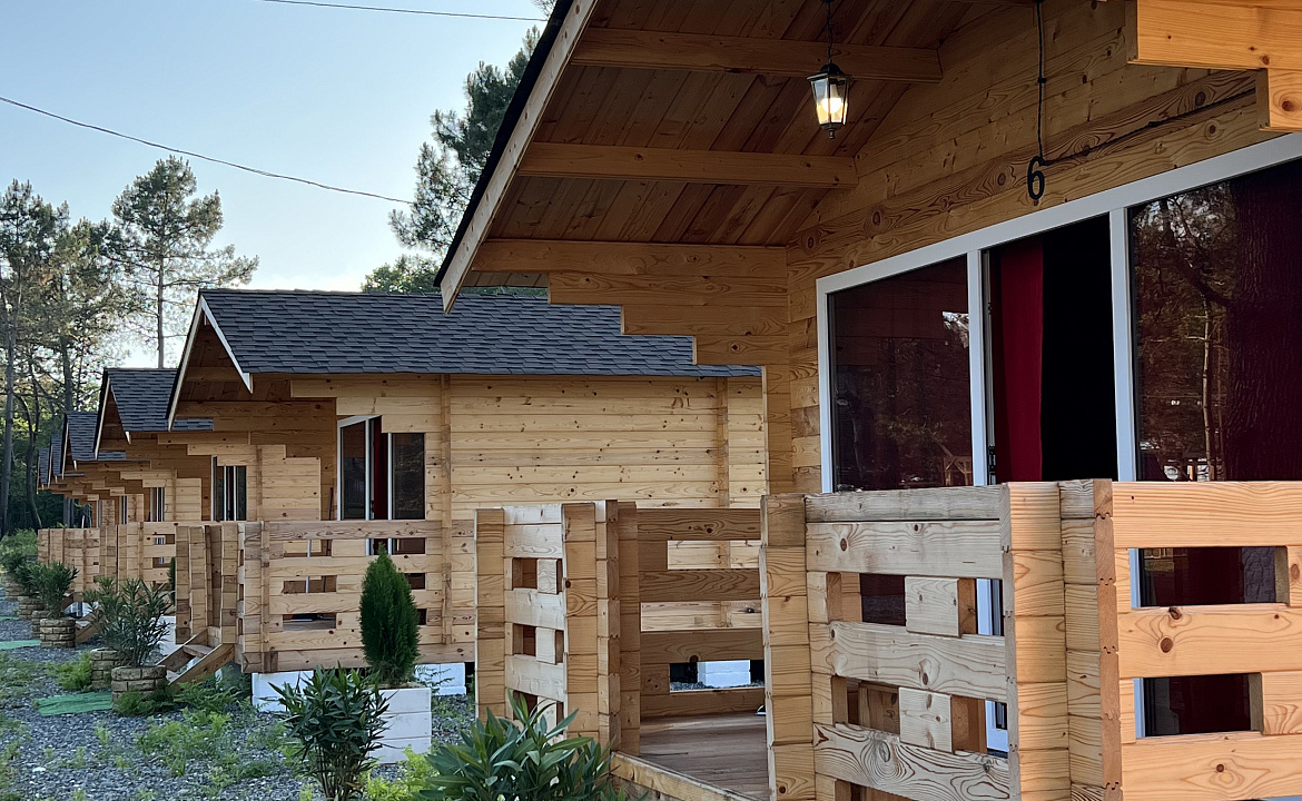 Дом на берегу моря. База отдыха Сосновый бор. Сухум