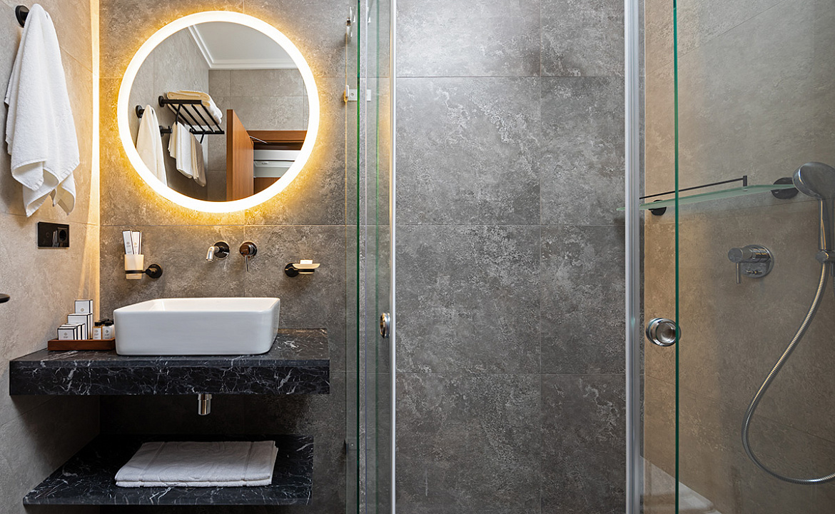 Номер Стандарт 2-местный с видом на море. Отель «Атмосфера»- Геленджик. Геленджик