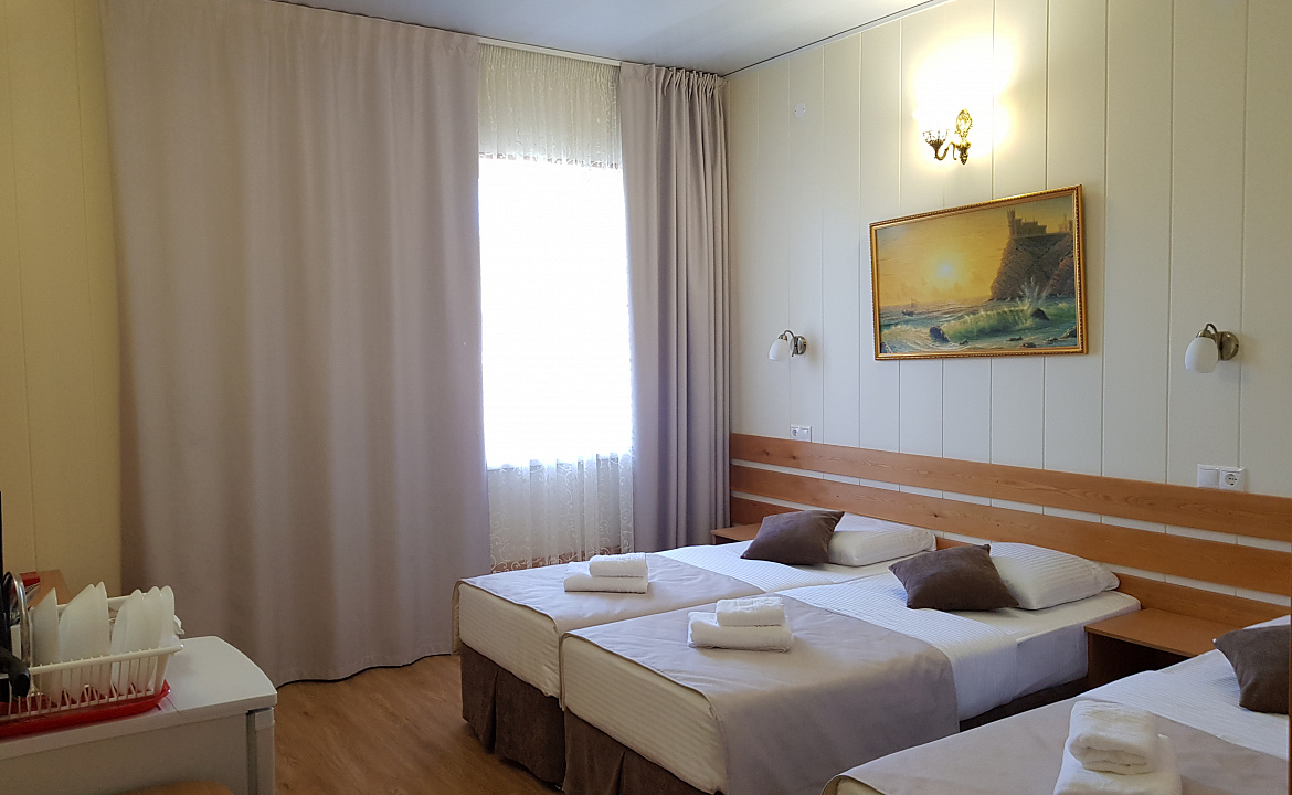 Полулюкс с общим балконом 3хместный. Отель АСТОН. Нижнее Джемете