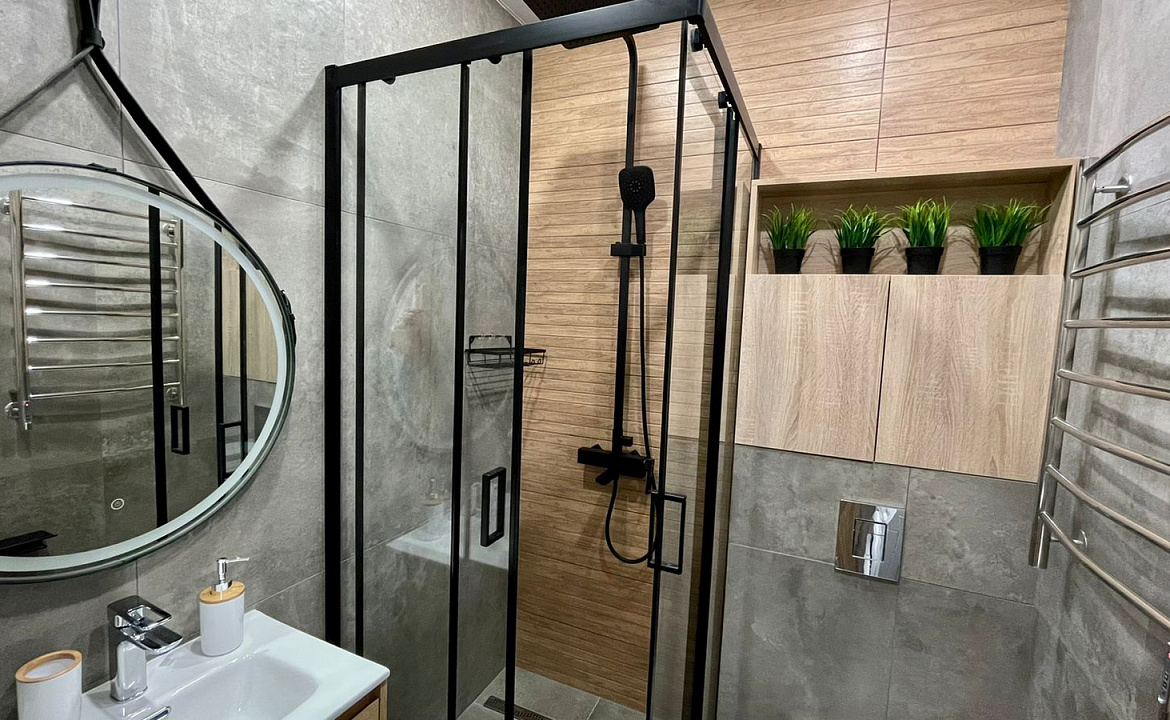 Апартаменты Red Glade. Квартира в многоквартирном доме Двухуровневая студия. Красная Поляна