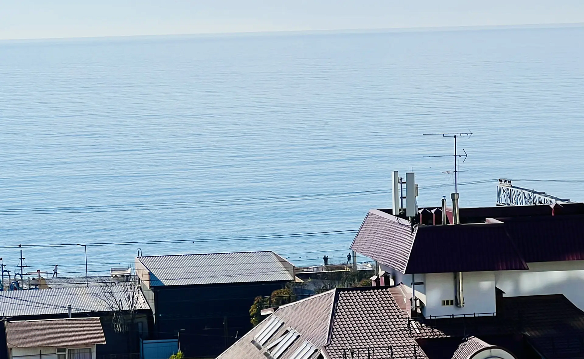 Студия с видом на море 217к2. Светлая квартира с террасой и морем. Дагомыс