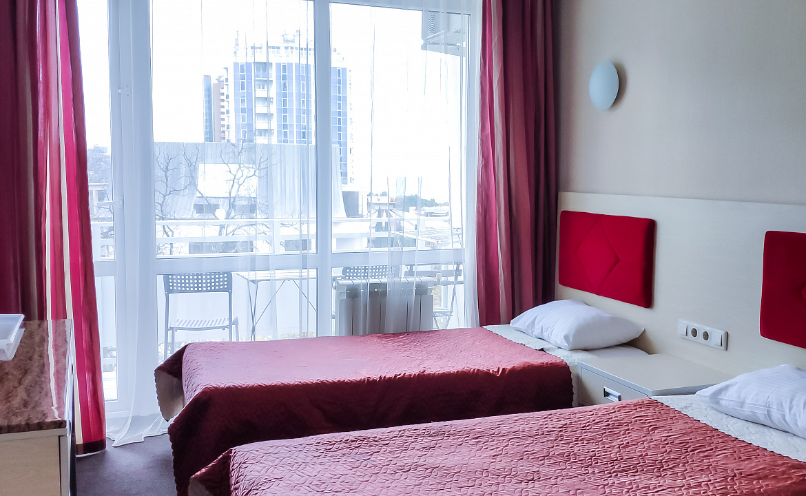 Стандарт с двумя раздельными кроватями. Отель Апартаменты Волна. Сочи Стандарт с двумя раздельными кроватями. Отель Апартаменты Волна. Сочи