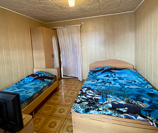 Трёхместный номер «Эконом» класса с балконом. Частный сектор Анастасия на Айвазовского 7. 