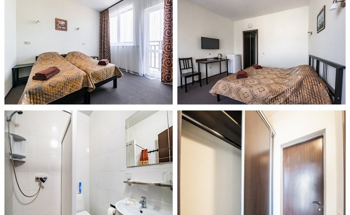 2х-местный номер с балконом и видом во внутренний двор турбазы. База отдыха «ВОЛНА». Ейск