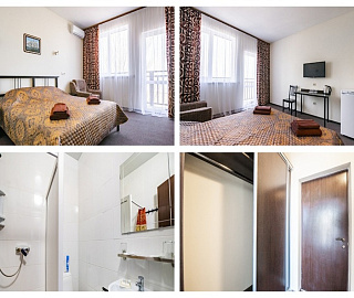 3х-местный номер с видом во внутренний двор турбазы. База отдыха «ВОЛНА». 