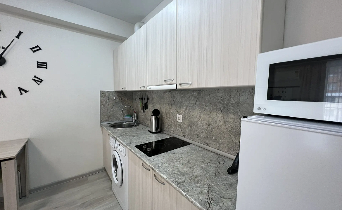 Студия с видом на море 217к2. Светлая квартира с террасой и морем. Дагомыс