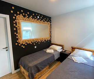 Двухместная комната на вторгом этаже 4. Гостевой дом GreenWall. 