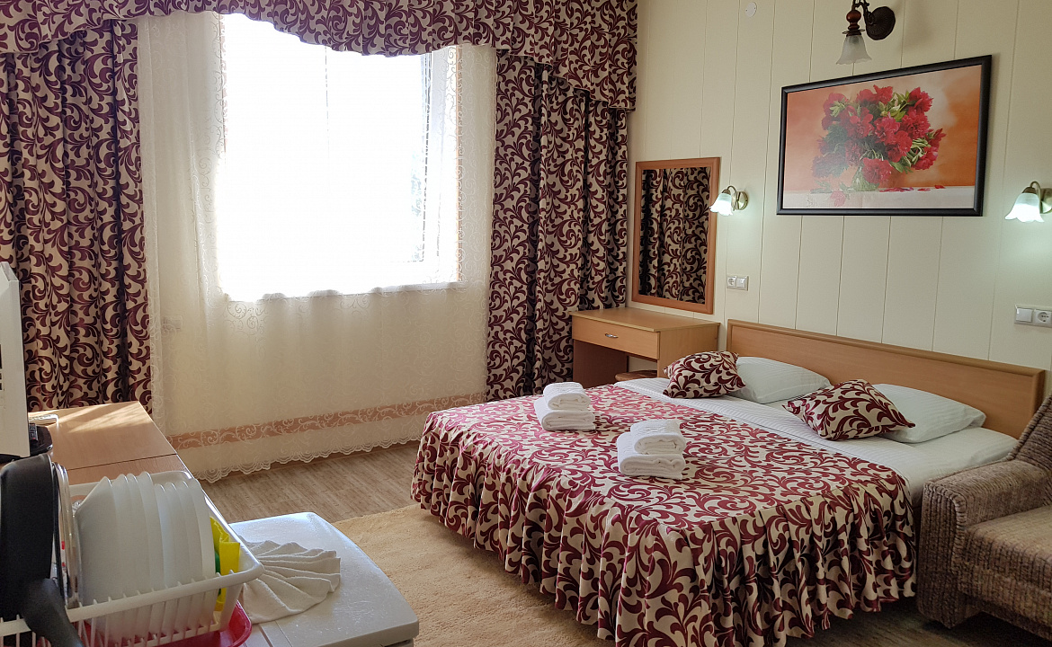 Полулюкс с общим балконом 2хместный. Отель АСТОН. Нижнее Джемете