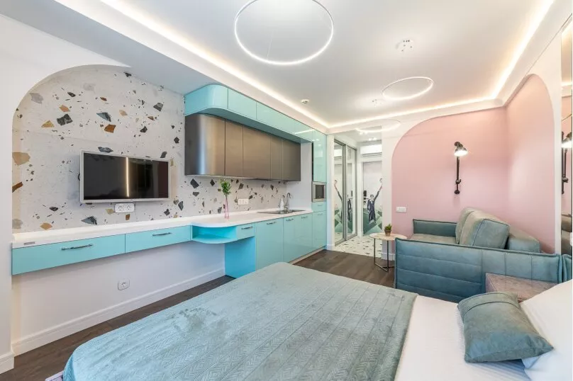 Апартаменты-студия. Квартира в многоквартирном доме Апартаменты ЖК «Красная площадь». Сочи