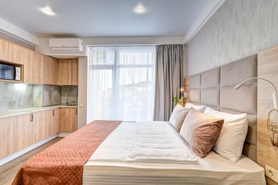 Двухместный номер Стандарт с доп местом и террасой. Отель Аурия Морето. Лоо