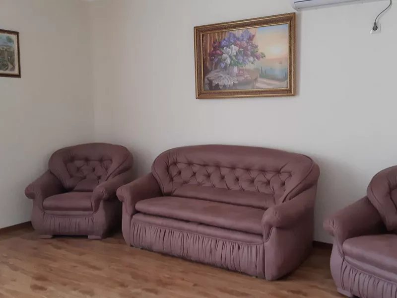 2-х комнатный люкс с кухней, балконом и видом на море. Коттедж «Алустон». Рыбачье