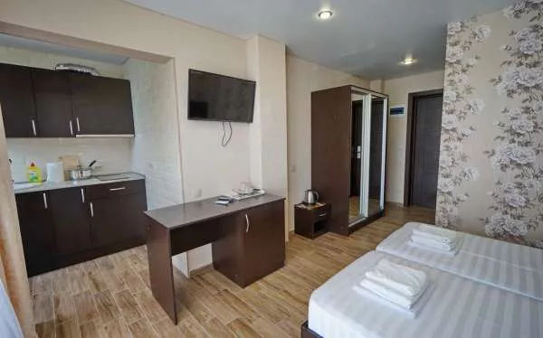 Студия 3-х местная с личной кухней. Отель «Черноморец». Лазаревское Студия 3-х местная с личной кухней. Отель «Черноморец». Лазаревское