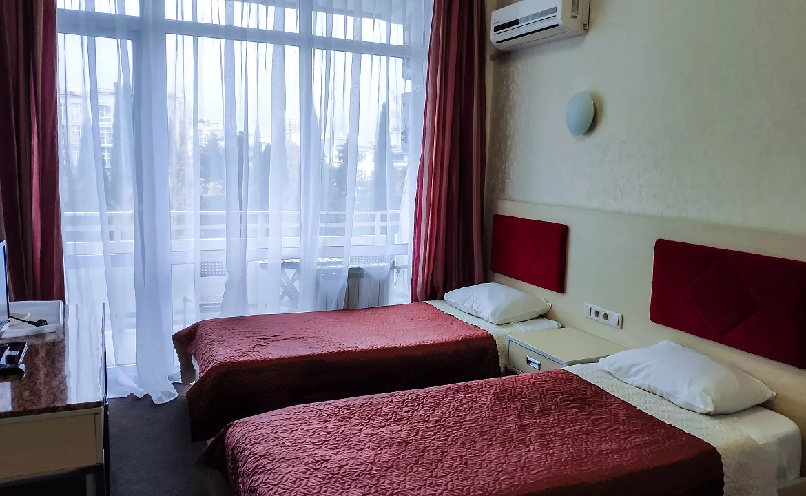 Стандарт с двумя раздельными кроватями. Отель Апартаменты Волна. Сочи