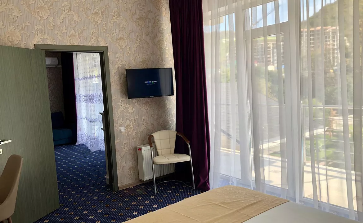 Двухкомнатный Супер Люкс с балконом вид на горы. Отель "РЕВЮ". Агой