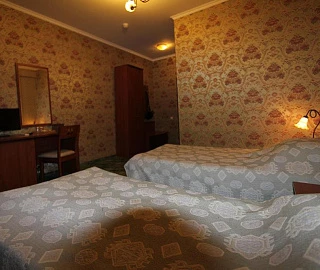Бюджетный двухместный номер с 2 отдельными кроватями. гостиница "Альпийская Сказка". 