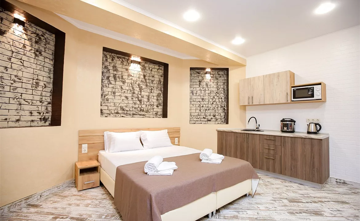 3-х местный номер-студио (с кухней). Апарт-отель «Близнецы». Адлер