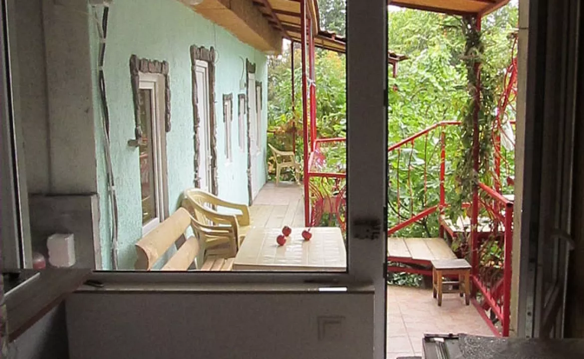 Трехместный номер стандарт с кухней. Гостевой дом "У Леопольдовича". Малореченское