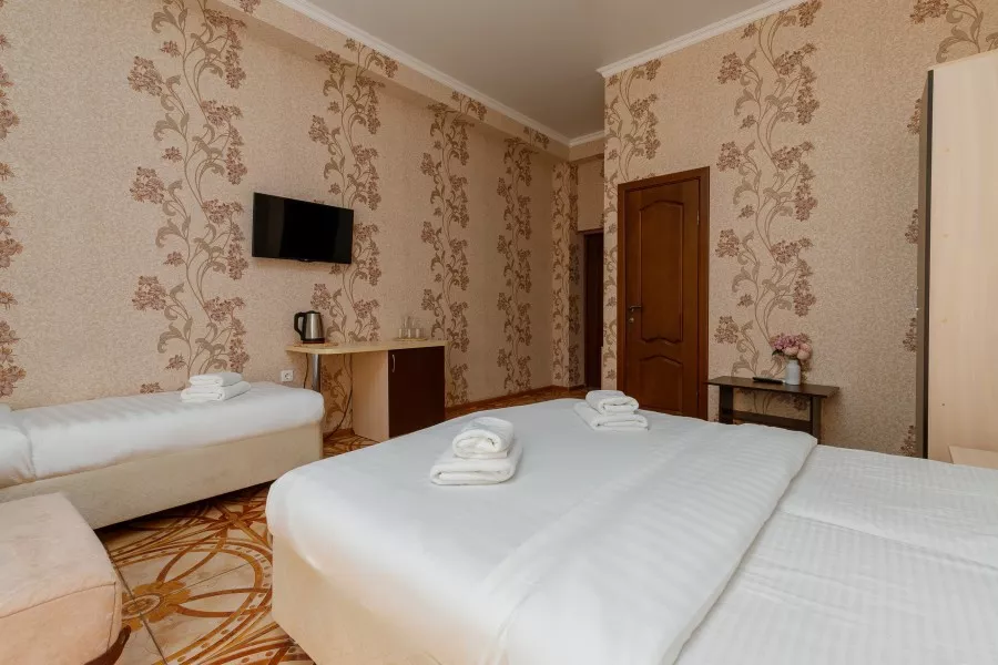 Номер комфорт с двухспальной кроватью , балконом для 4 гостей. Гостевой дом Ева. Адлер