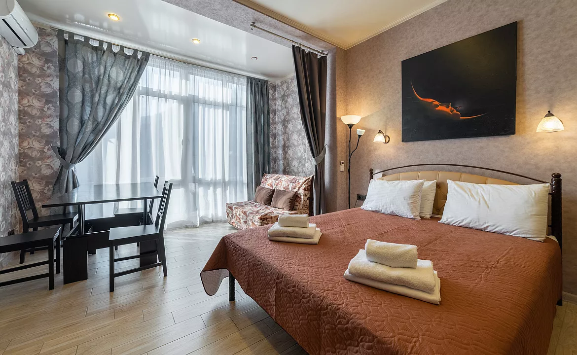 Студия с видом на горы. Апартаменты Deluxe в Эсто-Садок 16. Красная Поляна