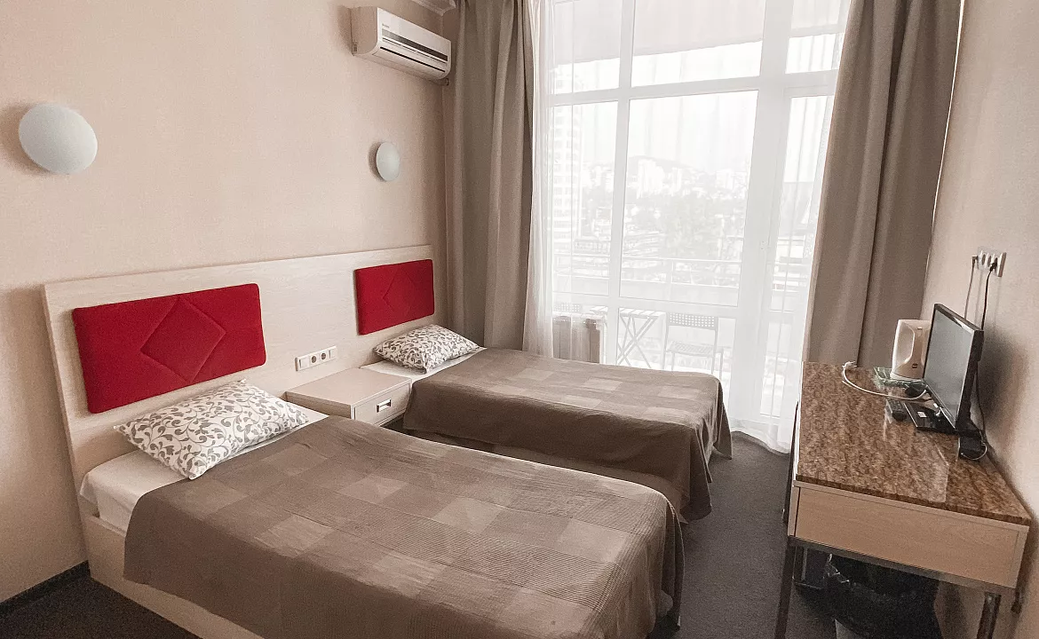 Стандарт с двумя раздельными кроватями. Отель Апартаменты Волна. Сочи