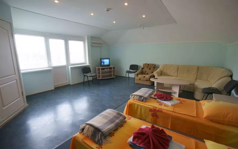 Студио с видом на море. Курортный отель "Пальмира Сад". Курпаты