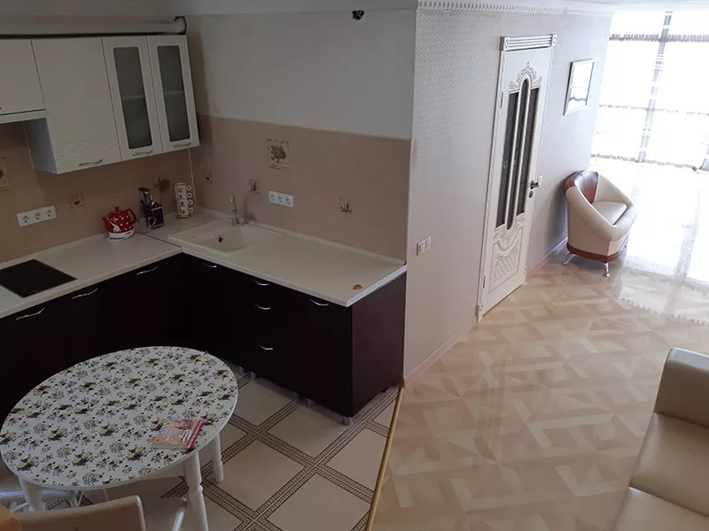 2-х уровневые Апартаменты с кухней, балконом и видом на море. Коттедж «Алустон». Рыбачье