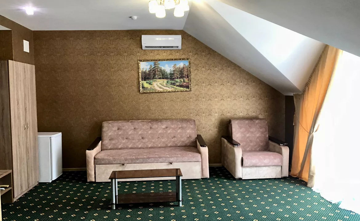 Двухкомнатный ЛЮКС вид на окрестности 4 этаж. Отель "РЕВЮ". Агой