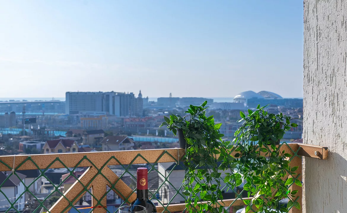 Студия с видом на Олимпийский парк. Апартаменты Deluxe ЖК Санни Хилл. Адлер