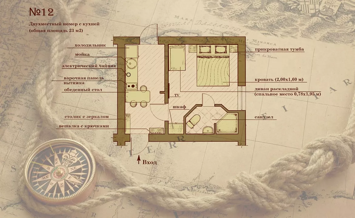 Каюта № 12. Гостевой дом "Грэй-S". Феодосия