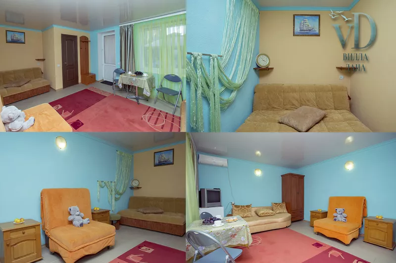 Номера стандарт однокомнатные. Вилла "Дана". Керчь