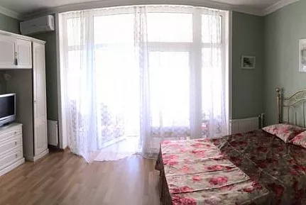 Комната с кроватью king-size и видом на море. Гостевой дом "Тихая Гавань". Лазаревское