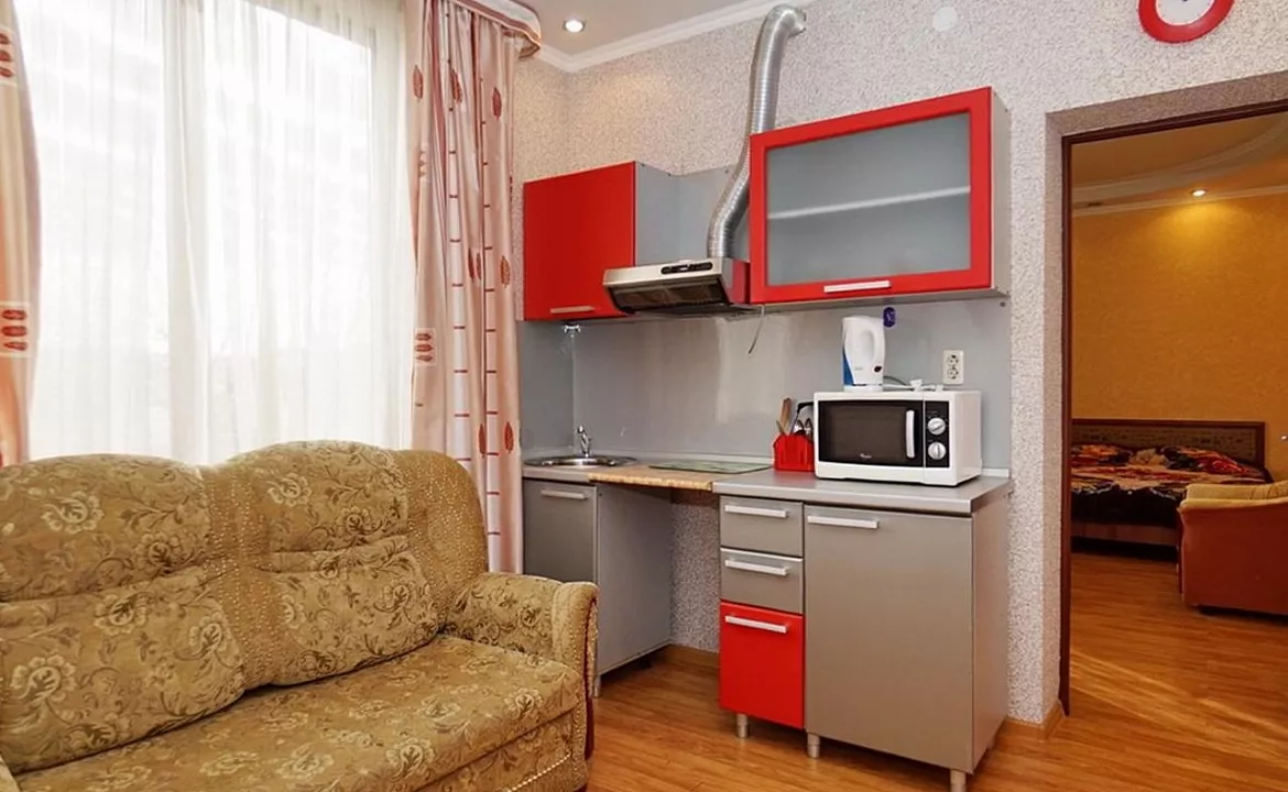 Двухкомнатный номер с мини-кухней. Гостевой дом «L’ete» . Лазаревское