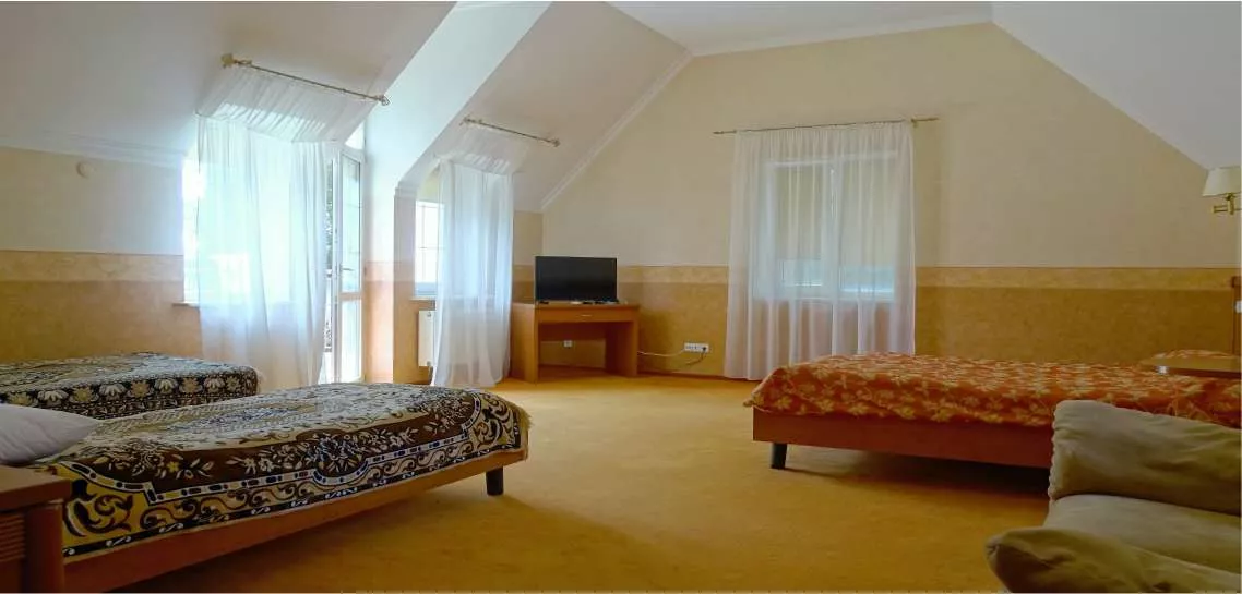 Четырехместный Люкс. Санаторий ГБУЗ РК "АНИИ ФИЗИЧЕСКИХ МЕТОДОВ ЛЕЧЕНИЯ, МЕДИЦИНСКОЙ КЛИМАТОЛОГИИ И РЕАБИЛИТАЦИИ ИМЕНИ И.М.СЕЧЕНОВА". Ялта