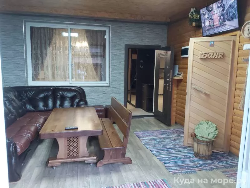 Баня. Коттедж в центре для семьи или 6−8 человек. Лазаревское