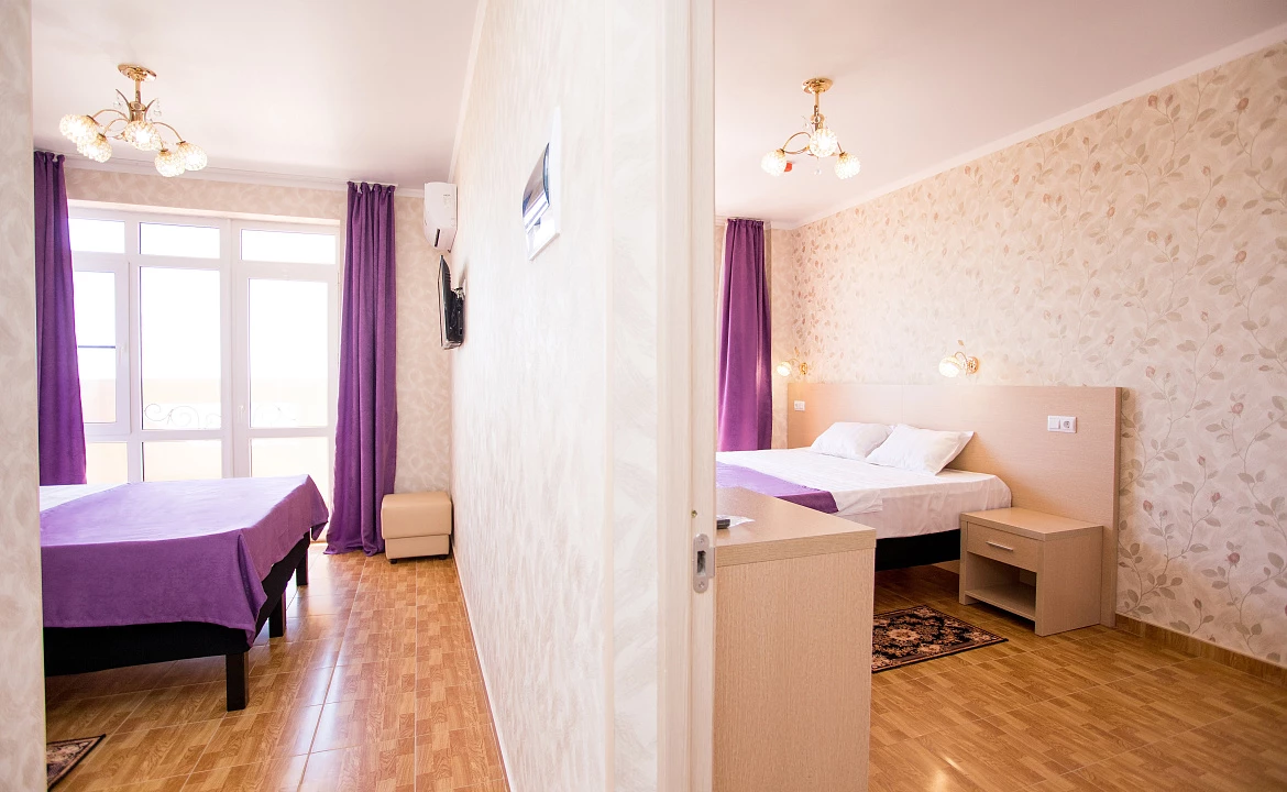 4-х местный «Семейный» с видом на море. Отель "Alfa Summer". Анапа