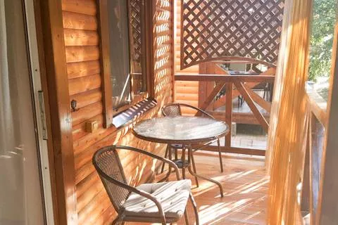 Финский домик 1 местный 1 комнатный с верандой. База отдыха «Крестьянское Подворье». Верхнее Джемете