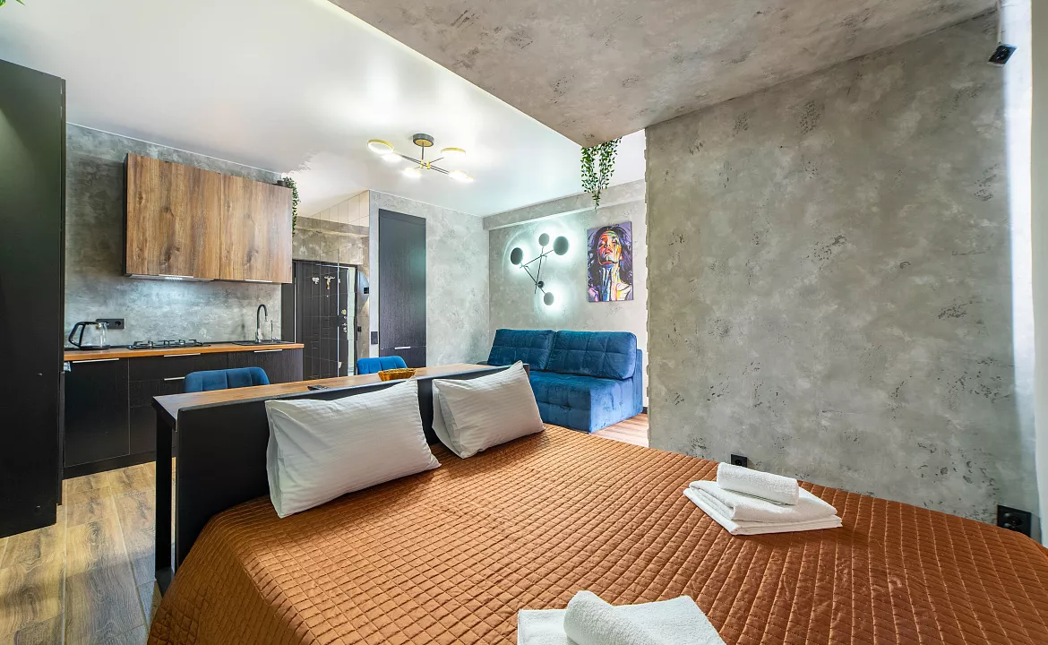 Студия с видом на Олимпийский парк. Апартаменты Deluxe ЖК Санни Хилл. Адлер