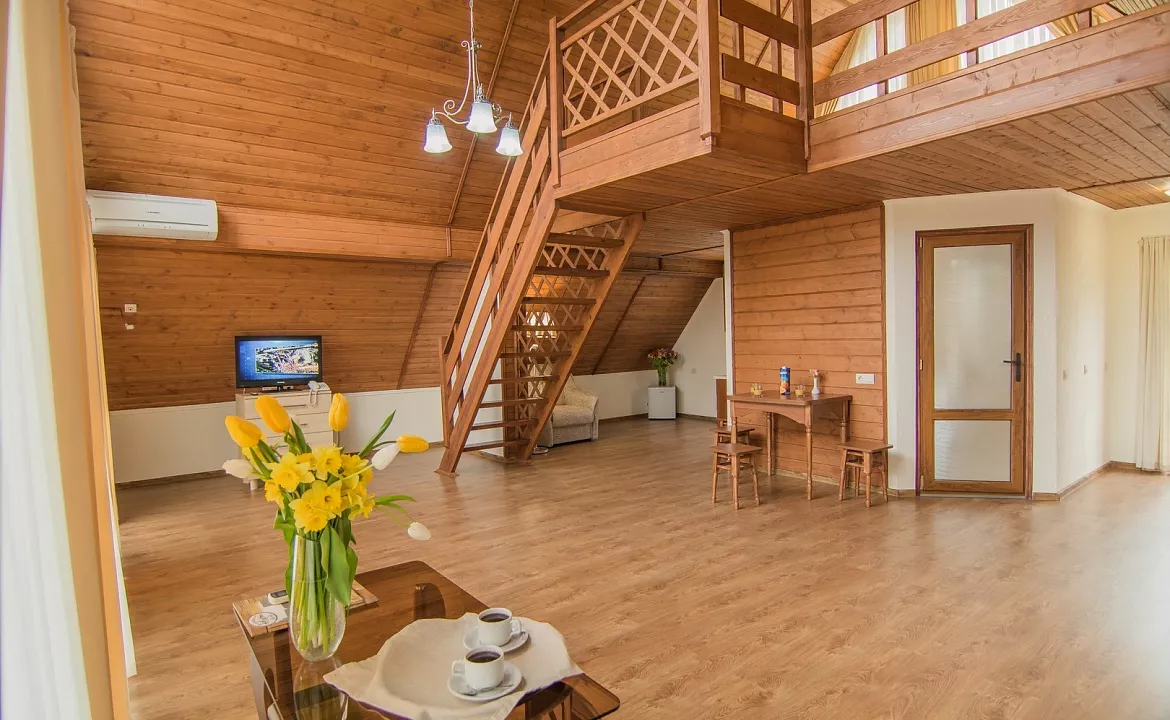 АПАРТАМЕНТЫ. Отель Семейный эко- отель «Альпийская Долина». Малореченское