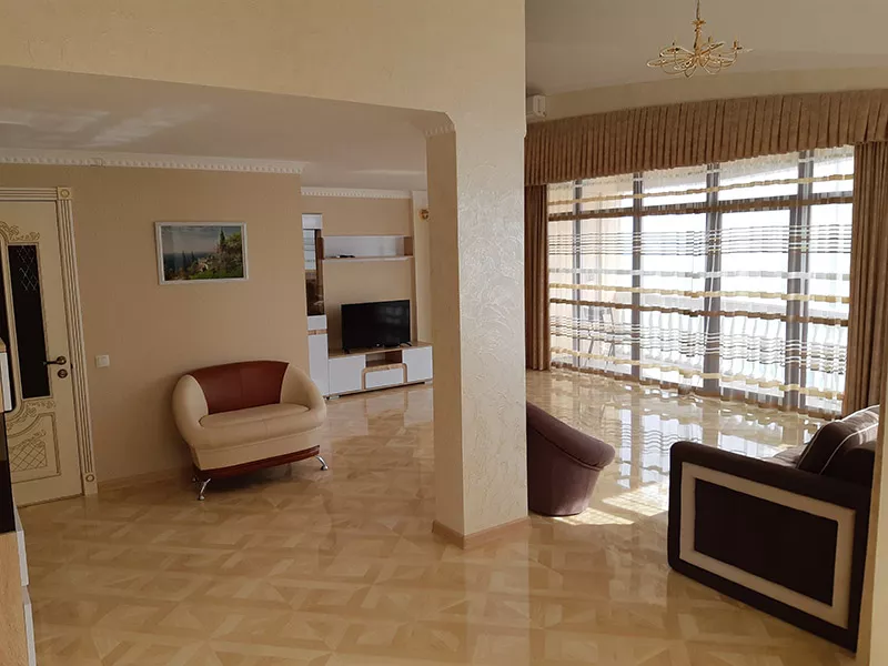 2-х уровневые Апартаменты с кухней, балконом и видом на море. Коттедж «Алустон». Рыбачье